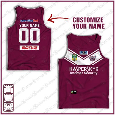 Personalised Tank top Vintage NRL team Custom name and number Footy vintage tank top for fans- vtgtt034