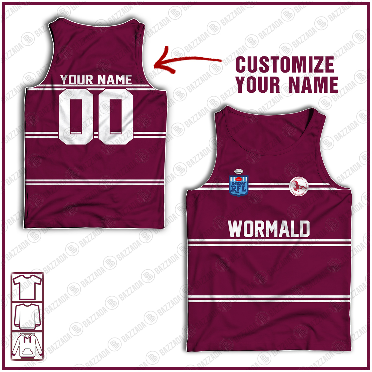 Personalised Tank top Vintage NRL team Custom name and number Footy vintage tank top for fans- vtgtt034 Personalised Tank top Vintage NRL team Custom name and number Footy vintage tank top for fans- vtgtt034