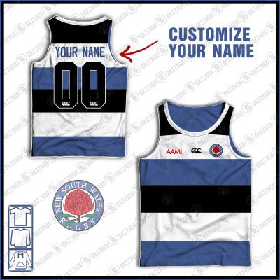 Personalize Throwback Super Rugby New South Wales Waratahs Vintage 1997 Tank Top