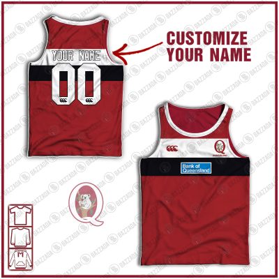 Personalize Throwback Super Rugby Queensland Reds Vintage 2001  Tank Top
