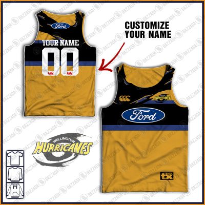 Personalise Throwback Hurricanes Super Rugby Vintage 1998  Tank Top