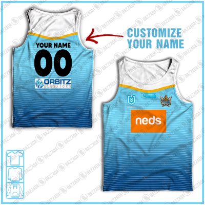 Personalised Tank top Vintage NRL team Custom name and number Footy vintage tank top for fans- vtgtt041