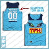 Personalised Tank top Vintage NRL team Custom name and number Footy vintage tank top for fans- vtgtt042