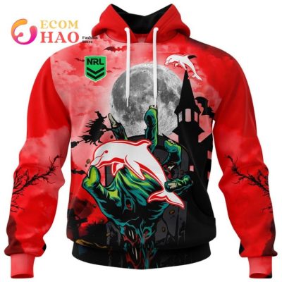 NRL Dolphins Halloween Is Coming Pullover Hoodie