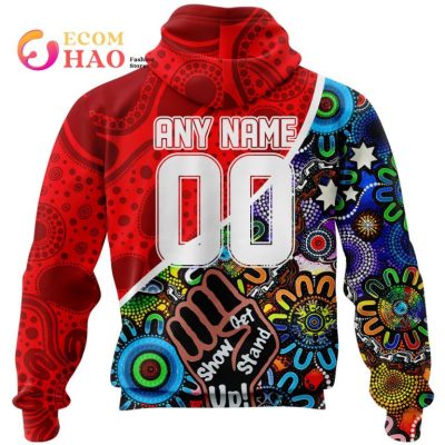 NRL Dolphins Custom Name Number 2023 NAIDOC Week Pullover Hoodie
