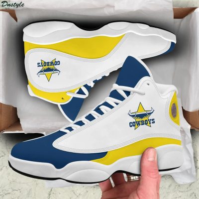 NRL North Queensland Cowboys White Blue Air Jordan 13 Shoes V2