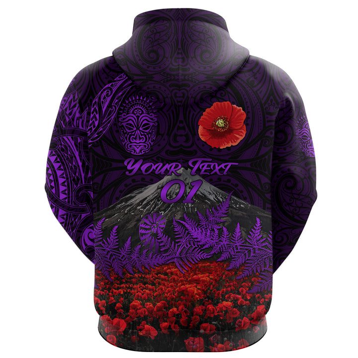 NRL New Zealand Warriors Taranaki Mount ANZAC Vibes - Purple Pullover Hoodie NRL New Zealand Warriors Taranaki Mount ANZAC Vibes - Purple Pullover Hoodie