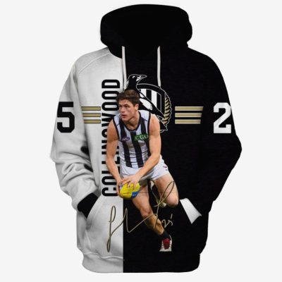 AFL Collingwood Magpies Jack Crisp #25 Pullover Hoodie