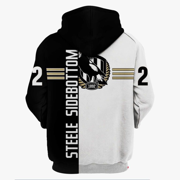 AFL Collingwood Magpies Steele Sidebottom #22 Pullover Hoodie V2 AFL Collingwood Magpies Steele Sidebottom #22 Pullover Hoodie V2
