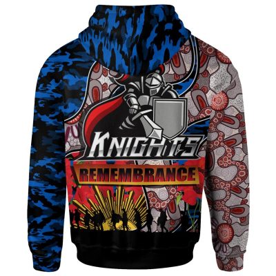 NRL Newcastle Knights Camo Indigenous ANZAC Day Remembrance Pullover Hoodie