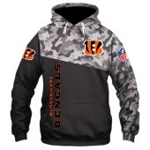 NFL Cincinnati Bengals Black Camo Pullover Hoodie