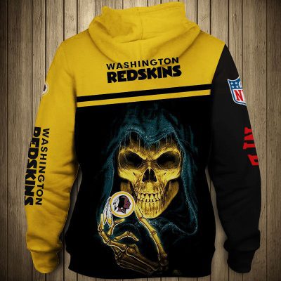 NFL Washington Redskins Black Golden Skull Edition Pullover Hoodie