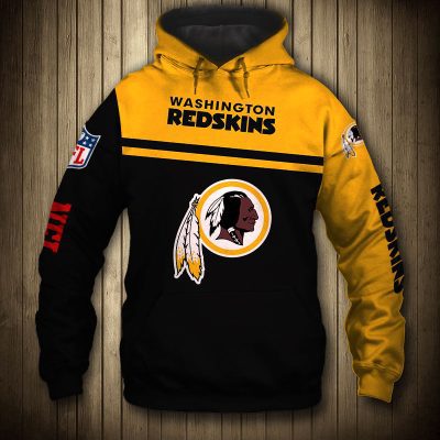 NFL Washington Redskins Black Golden Skull Edition Pullover Hoodie