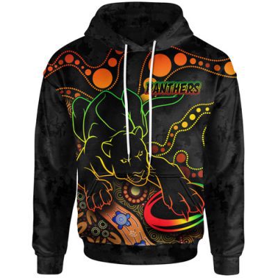 Penrith Panthers Hoodie - Custom Penrith Panthers Aboriginal Inspired Hoodie