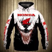 Honda Motorcycles White Black Pullover Hoodie