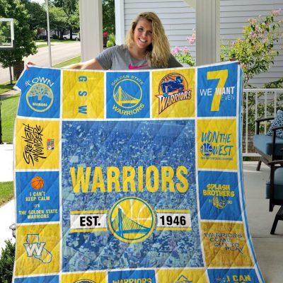 NBA Golden State Warriors Quilt Blanket V4