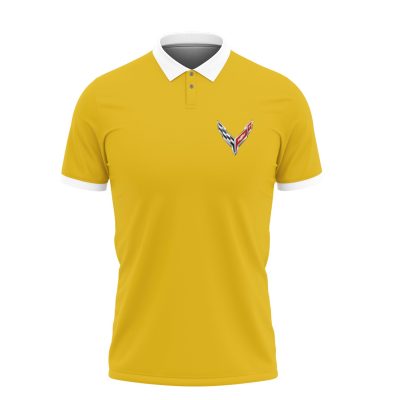 Chevrolet Corvette Yellow Polo Shirt