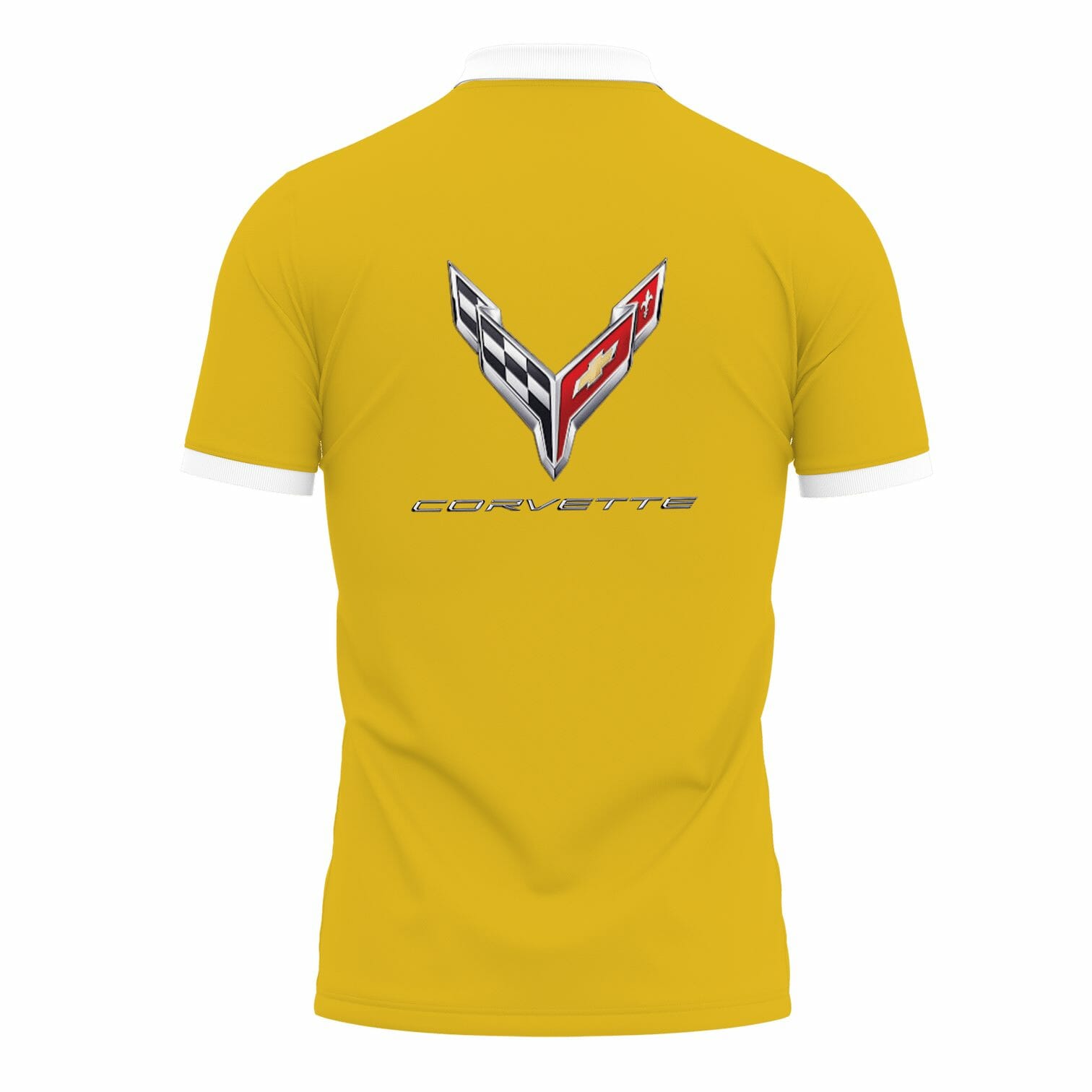 Chevrolet Corvette Yellow Polo Shirt Chevrolet Corvette Yellow Polo Shirt