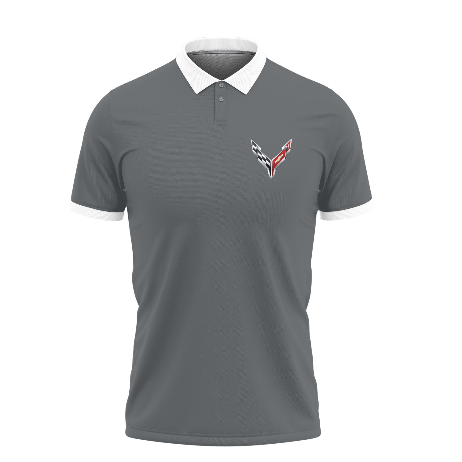 Chevrolet Corvette Gray Polo Shirt Chevrolet Corvette Gray Polo Shirt