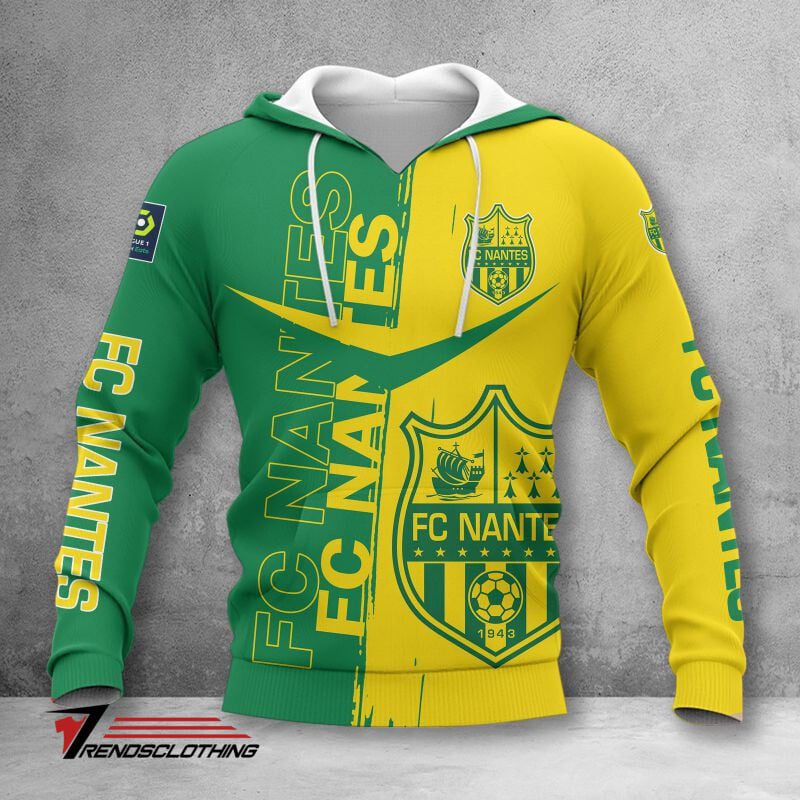 FC Nantes Green Yellow Pullover Hoodie FC Nantes Green Yellow Pullover Hoodie