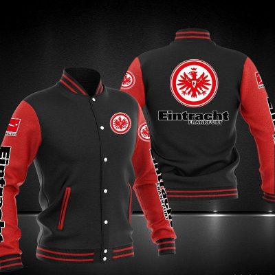 Eintracht Frankfurt Black Red Baseball Jacket