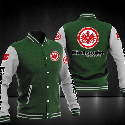 Eintracht Frankfurt Dark Green White Baseball Jacket
