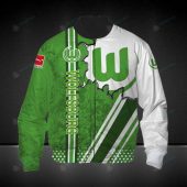 VfL Wolfsburg Green White Bomber Jacket