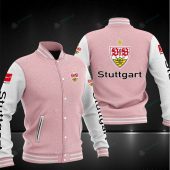 VfB Stuttgart Pink White Baseball Jacket