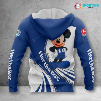 Hertha BSC Custom Name Mickey Pullover Hoodie