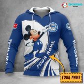 Hertha BSC Custom Name Mickey Pullover Hoodie