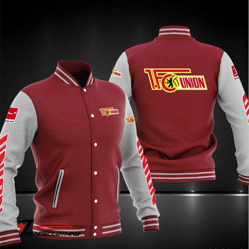 1. FC Union Berlin Maroon White Baseball Jacket 1. FC Union Berlin Maroon White Baseball Jacket