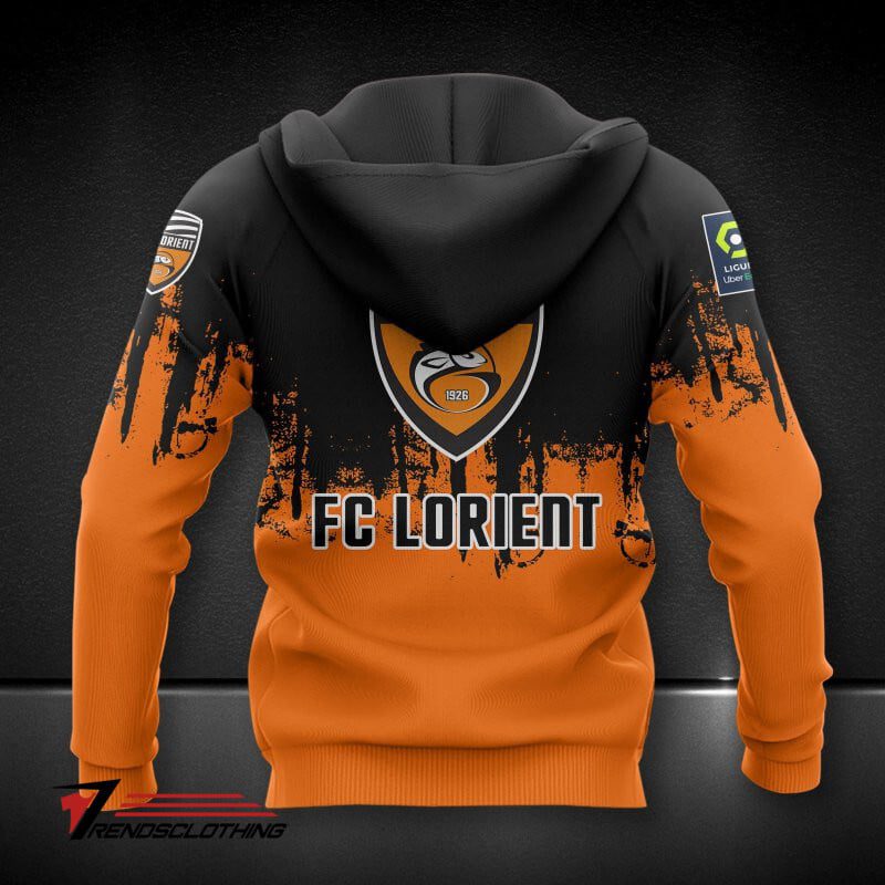 FC Lorient Yellow Black Pullover Hoodie FC Lorient Yellow Black Pullover Hoodie