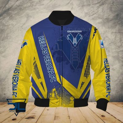 Hellas Verona FC Blue Yellow Bomber Jacket
