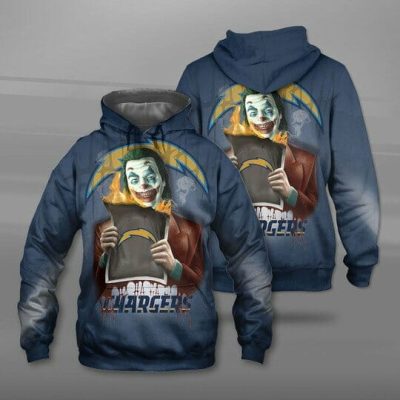 NFL Los Angeles Chargers Joker Navy Blue Pullover Hoodie