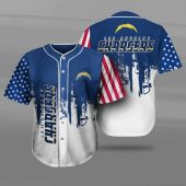NFL Los Angeles Chargers Blue White Baseball Jersey V4