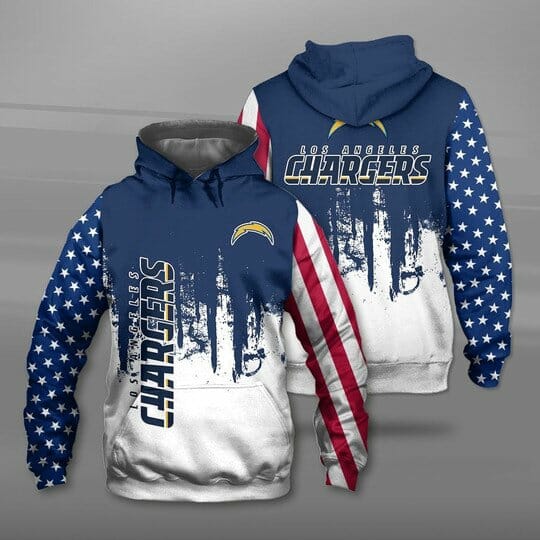 NFL Los Angeles Chargers Blue White Pullover Hoodie V4 NFL Los Angeles Chargers Blue White Pullover Hoodie V4