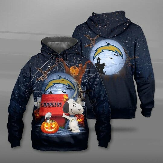 NFL Los Angeles Chargers Snoopy Halloween Pullover Hoodie NFL Los Angeles Chargers Snoopy Halloween Pullover Hoodie