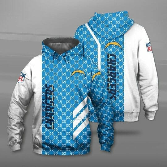 NFL Los Angeles Chargers Powder Blue White Pullover Hoodie NFL Los Angeles Chargers Powder Blue White Pullover Hoodie