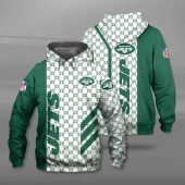NFL New York Jets White Green Pullover Hoodie V2