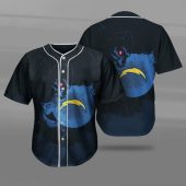 NFL Los Angeles Chargers Gold Blue Skull Baseball Jersey