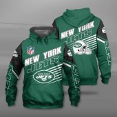 NFL New York Jets Green Black Pullover Hoodie