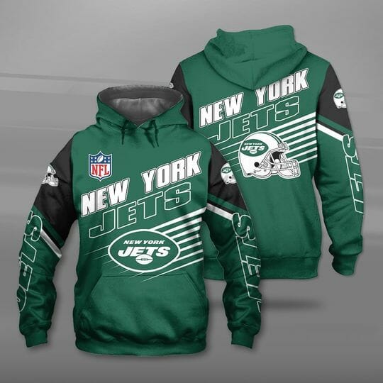 NFL New York Jets Green Black Pullover Hoodie NFL New York Jets Green Black Pullover Hoodie