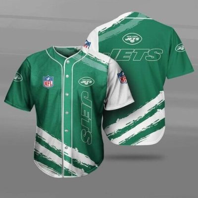 NFL New York Jets Green White Baseball Jersey V3