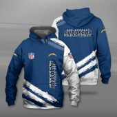 NFL Los Angeles Chargers Blue White Pullover Hoodie V3