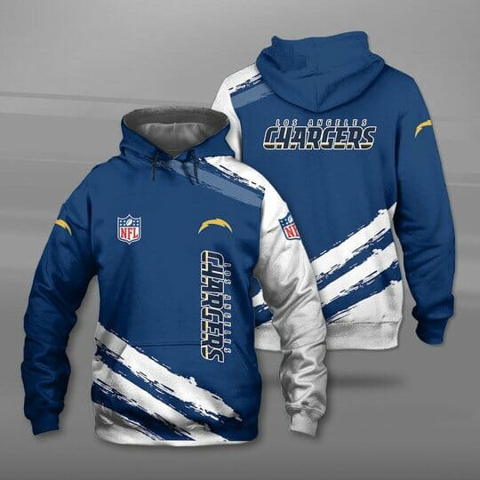 NFL Los Angeles Chargers Blue White Pullover Hoodie V3 NFL Los Angeles Chargers Blue White Pullover Hoodie V3