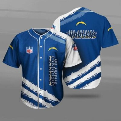 NFL Los Angeles Chargers Blue White Baseball Jersey V3