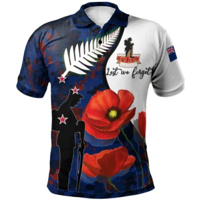 New Zealand Anzac Day Polo Shirt - Lest we forget