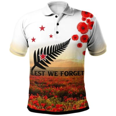 New Zealand Anzac Day Polo Shirt - Anzac Day "We Will Remember Them" Camouflage Curve Patterns Polo Shirt