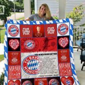 Bayern Munich Red White Mia San Mia Quilt Blanket