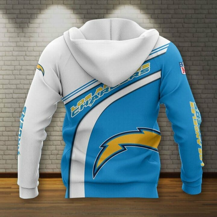 NFL Los Angeles Chargers Blue White Pullover Hoodie V2 NFL Los Angeles Chargers Blue White Pullover Hoodie V2